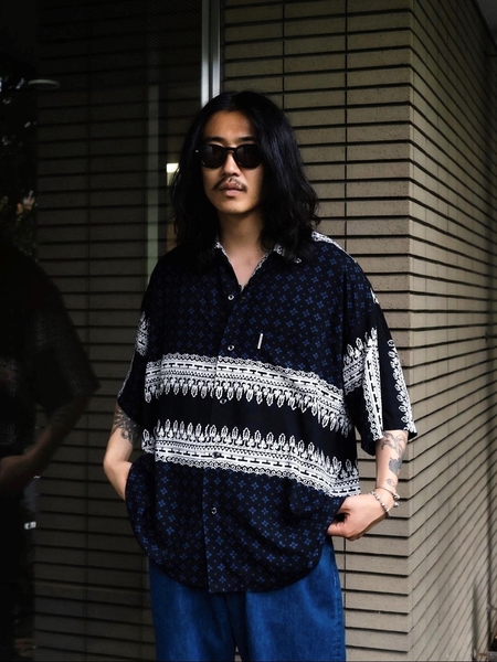 室外 2022SS COOTIE クーティ Rayon Open Collar S/S Shirt レーヨン