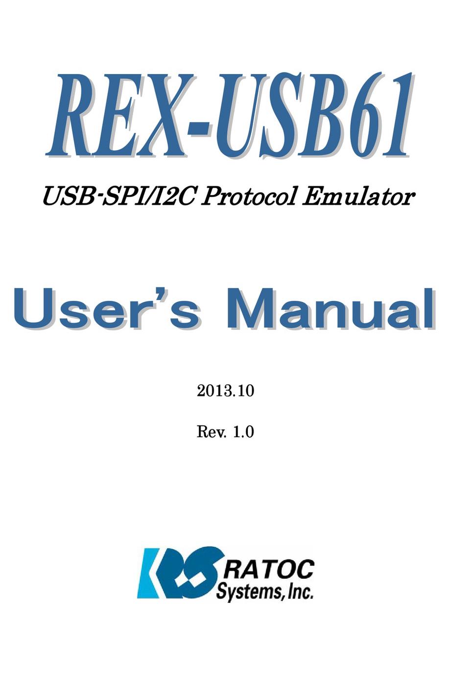 ラトックシステム SPI I2Cプロトコルエミュレーター REX-USB61 通販