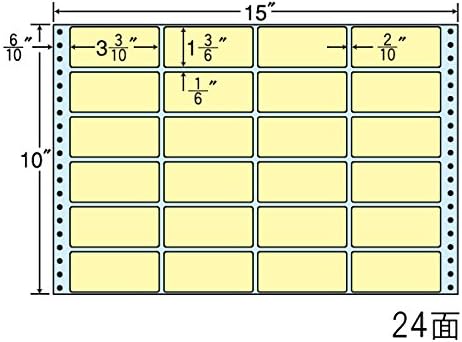格安新作 東洋印刷 タックフォームラベル 15インチ×10インチ 20面付(1