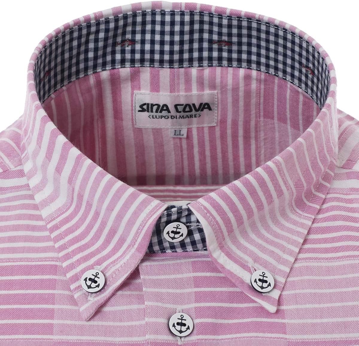 パステルオリーブ （シナコバ） SINA COVA 半袖ボタンダウンシャツ