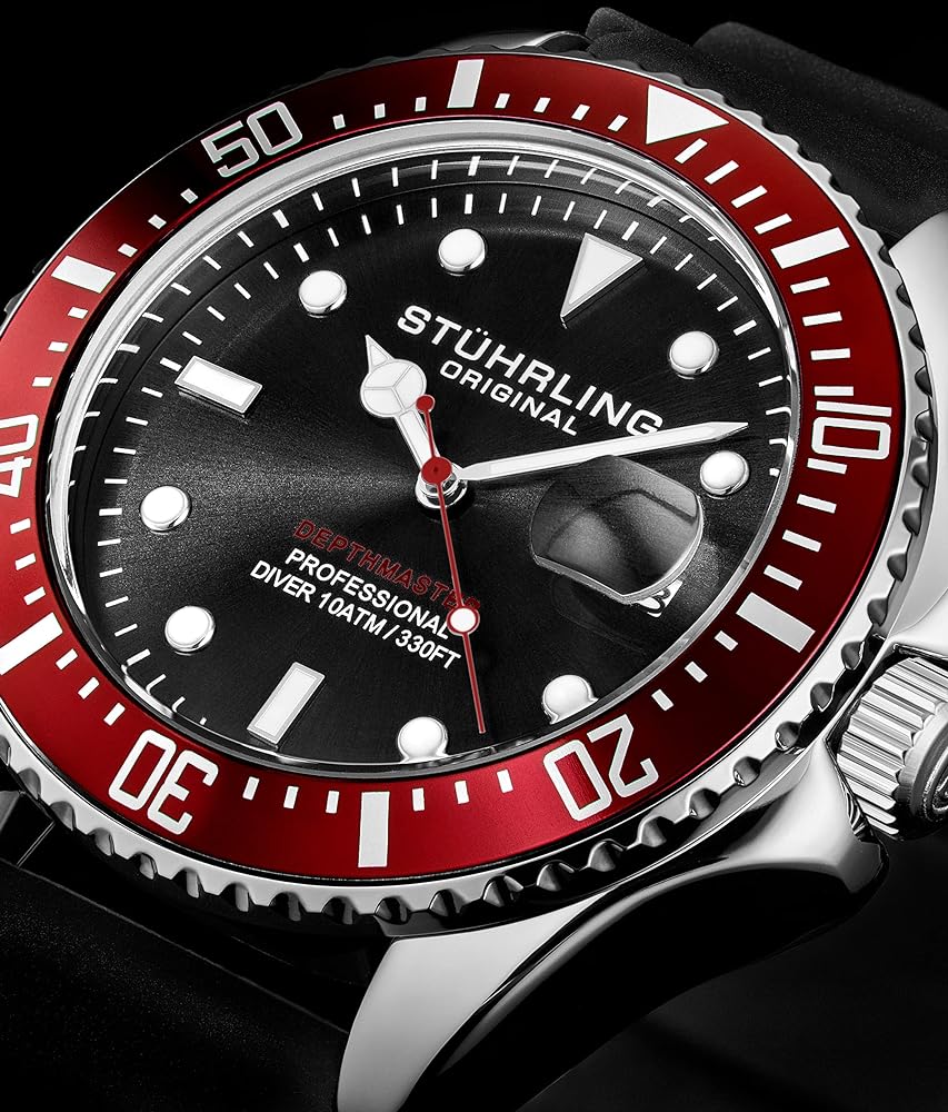 STUHRLING ORIGINAL 100mダイバーズウォッチ スイスクォーツ腕時計