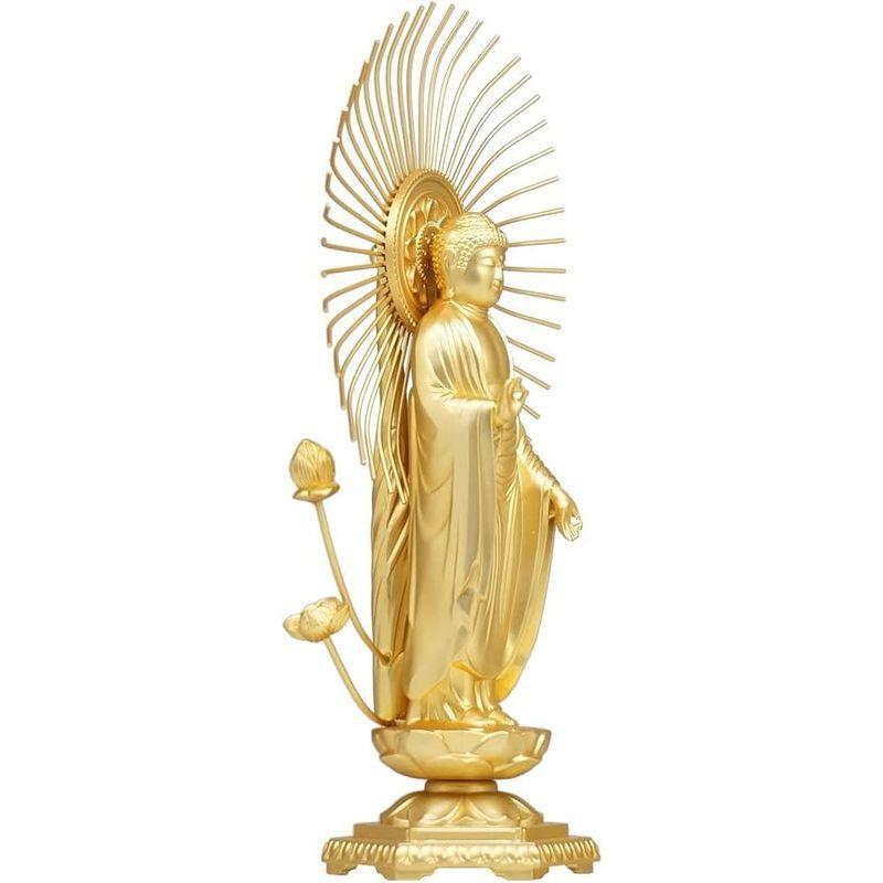 文殊菩薩 １５．０ｃｍ 金鍍金仕上 合金製 仏像-