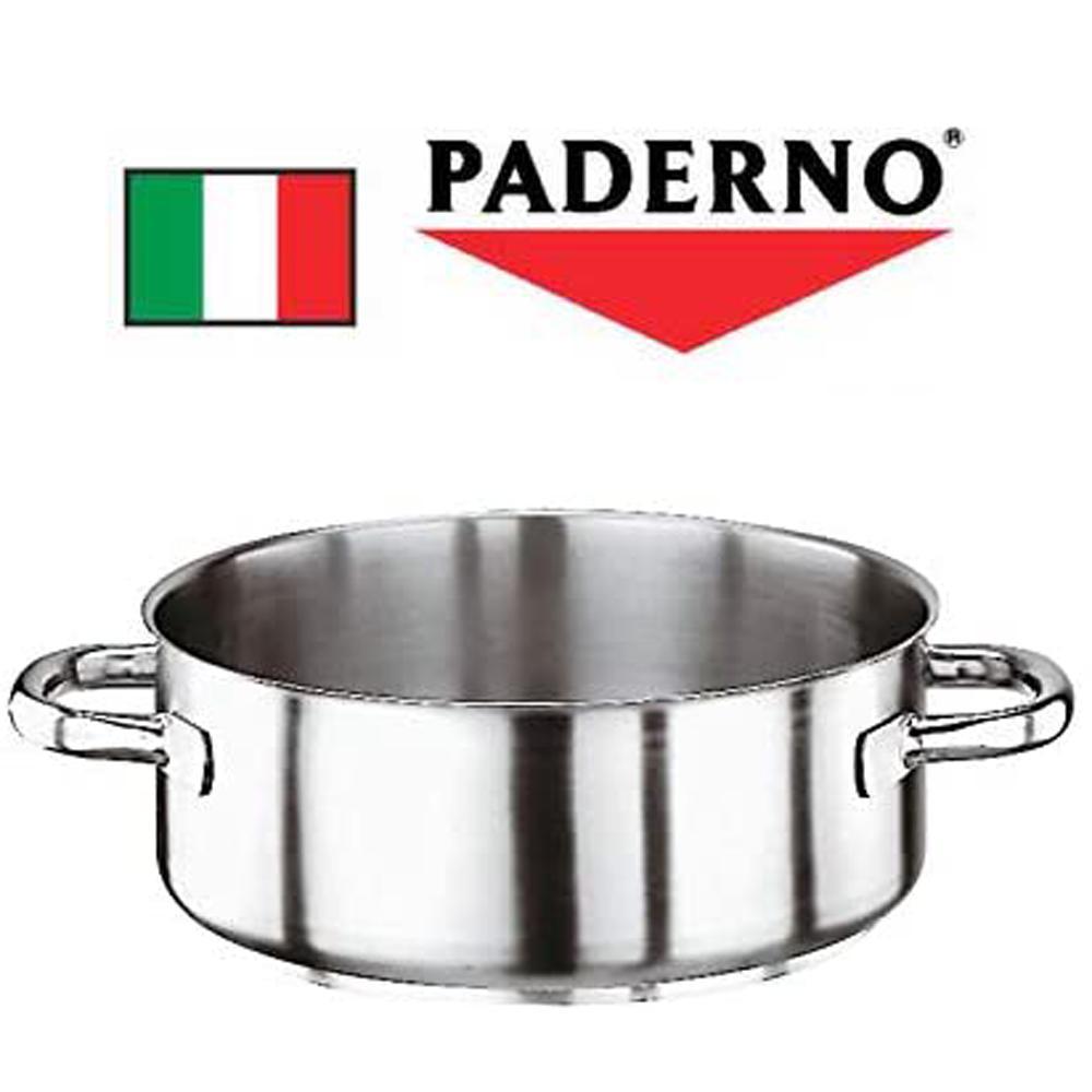 新品】イタリア製 PADERNO (パデルノ) ステンレス 外輪鍋 (蓋無)-