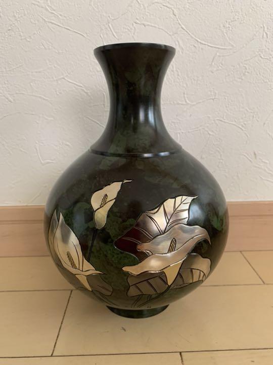 高岡銅器 銅製花瓶 網代 大 98-08