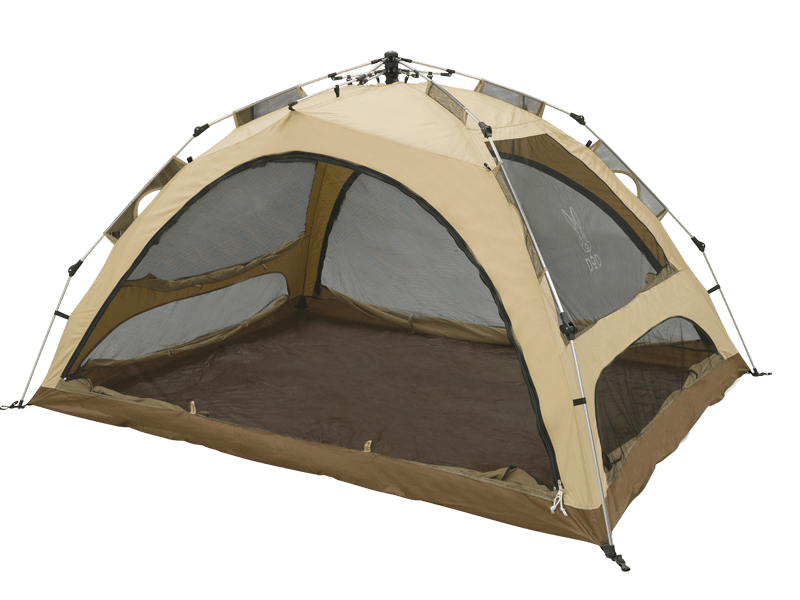 DOD(ディーオーディー) わがやのテント 快適 簡単 ワンタッチ ポリコットン インナー UVカット T5-869-TN ベージュ (約) 通販 